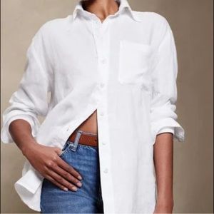 Banana Republic White Button Down